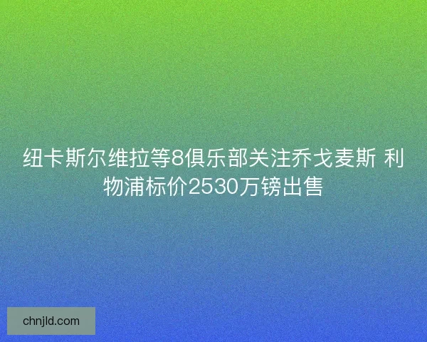 纽卡斯尔维拉等8俱乐部关注乔戈麦斯 利物浦标价2530万镑出售